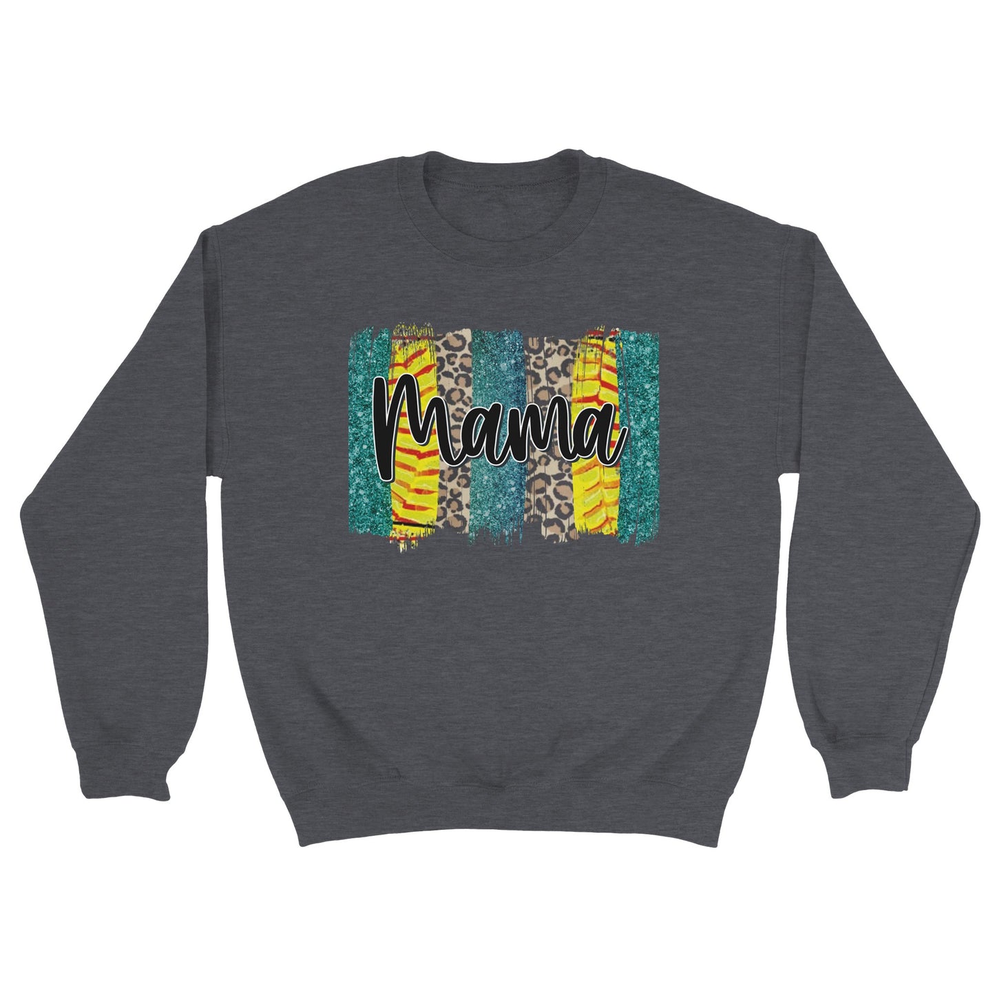 Leopard Softball Mama Classic Unisex Crewneck Sweatshirt