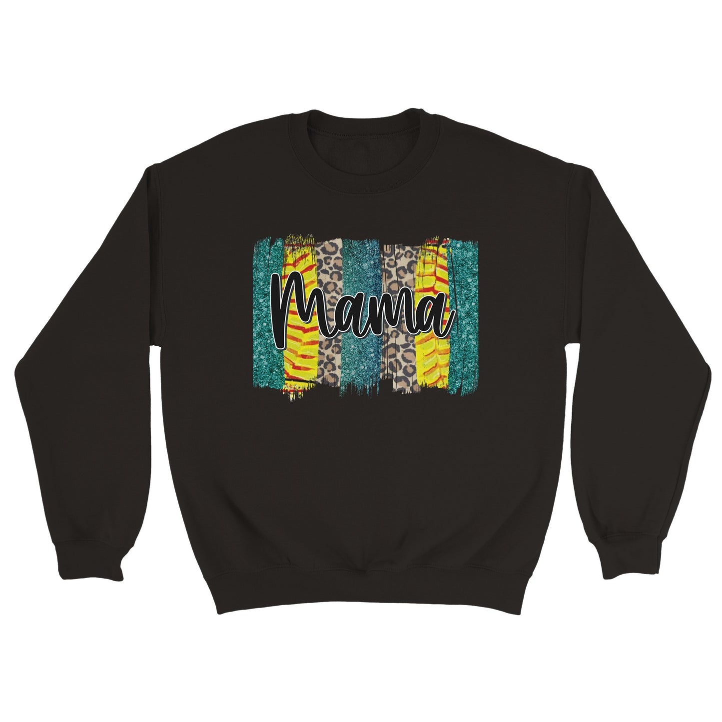 Leopard Softball Mama Classic Unisex Crewneck Sweatshirt