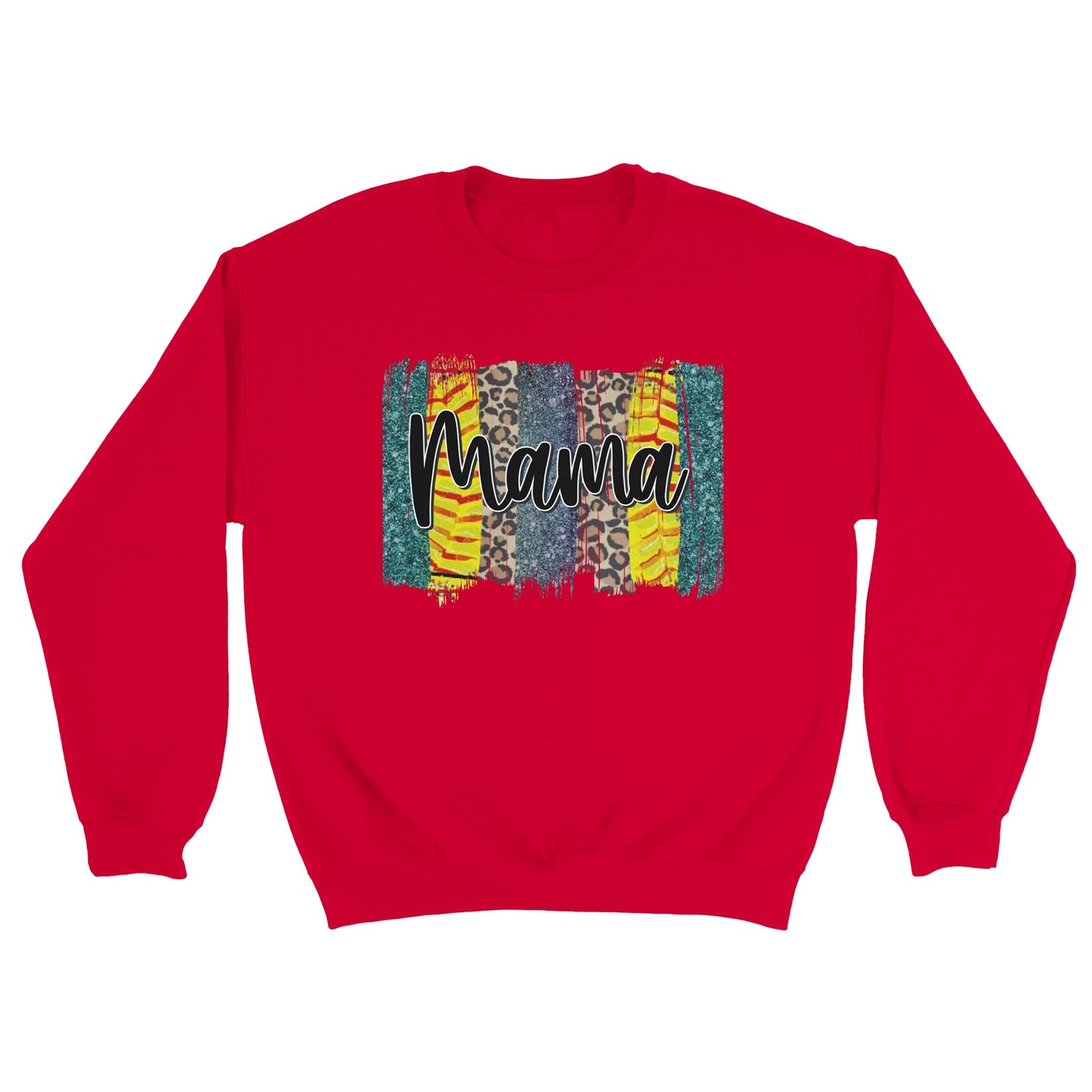 Leopard Softball Mama Classic Unisex Crewneck Sweatshirt