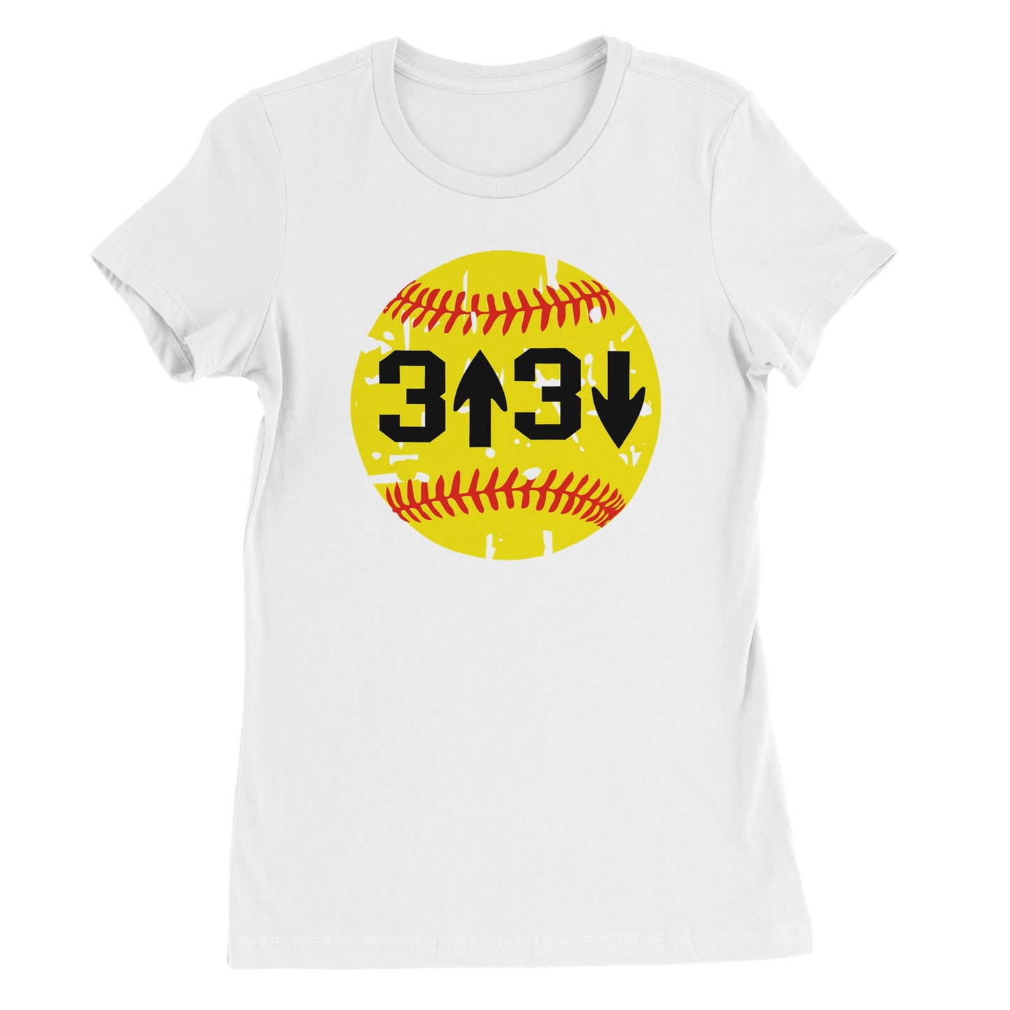 3 Up, 3 Down Premium Womens Crewneck T-shirt