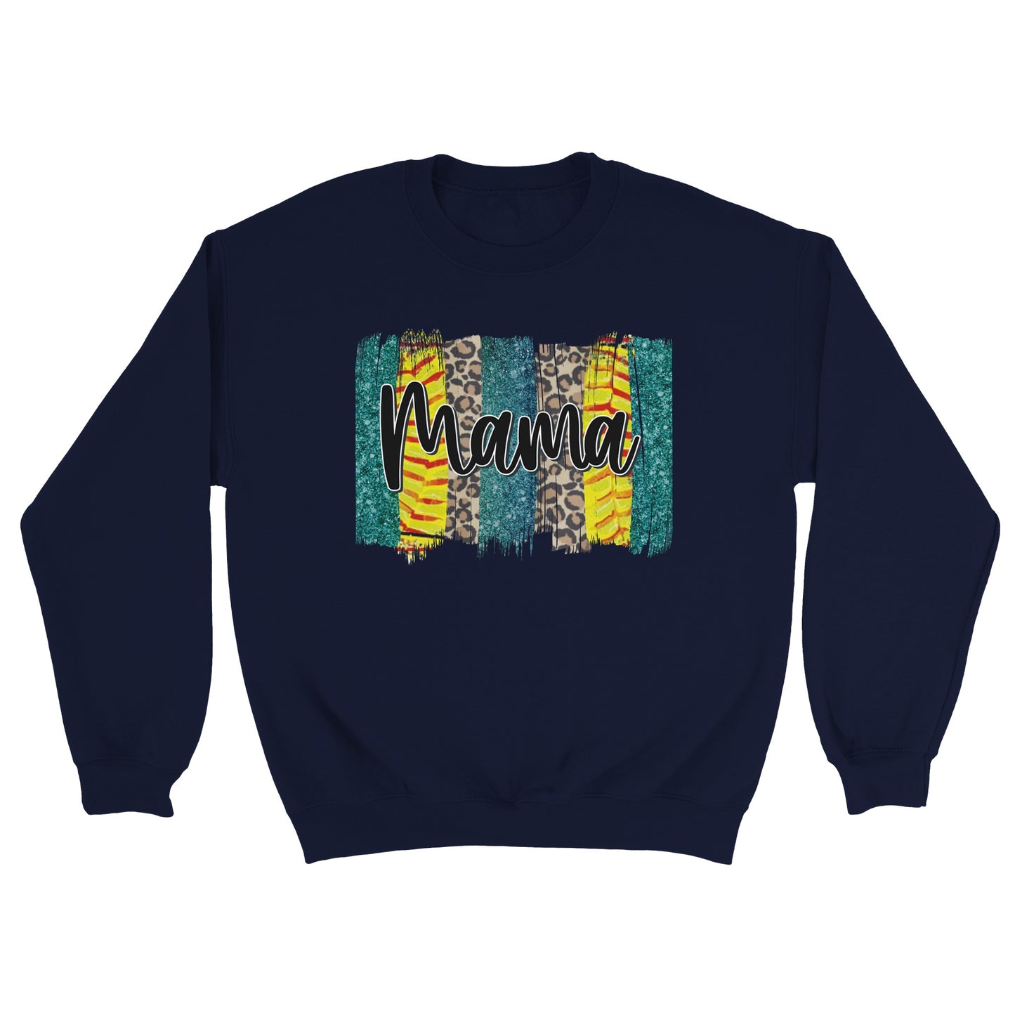 Leopard Softball Mama Classic Unisex Crewneck Sweatshirt