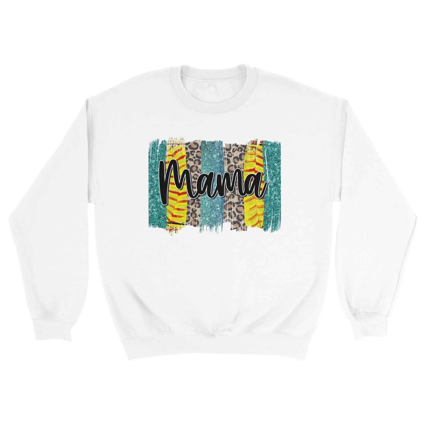 Leopard Softball Mama Classic Unisex Crewneck Sweatshirt