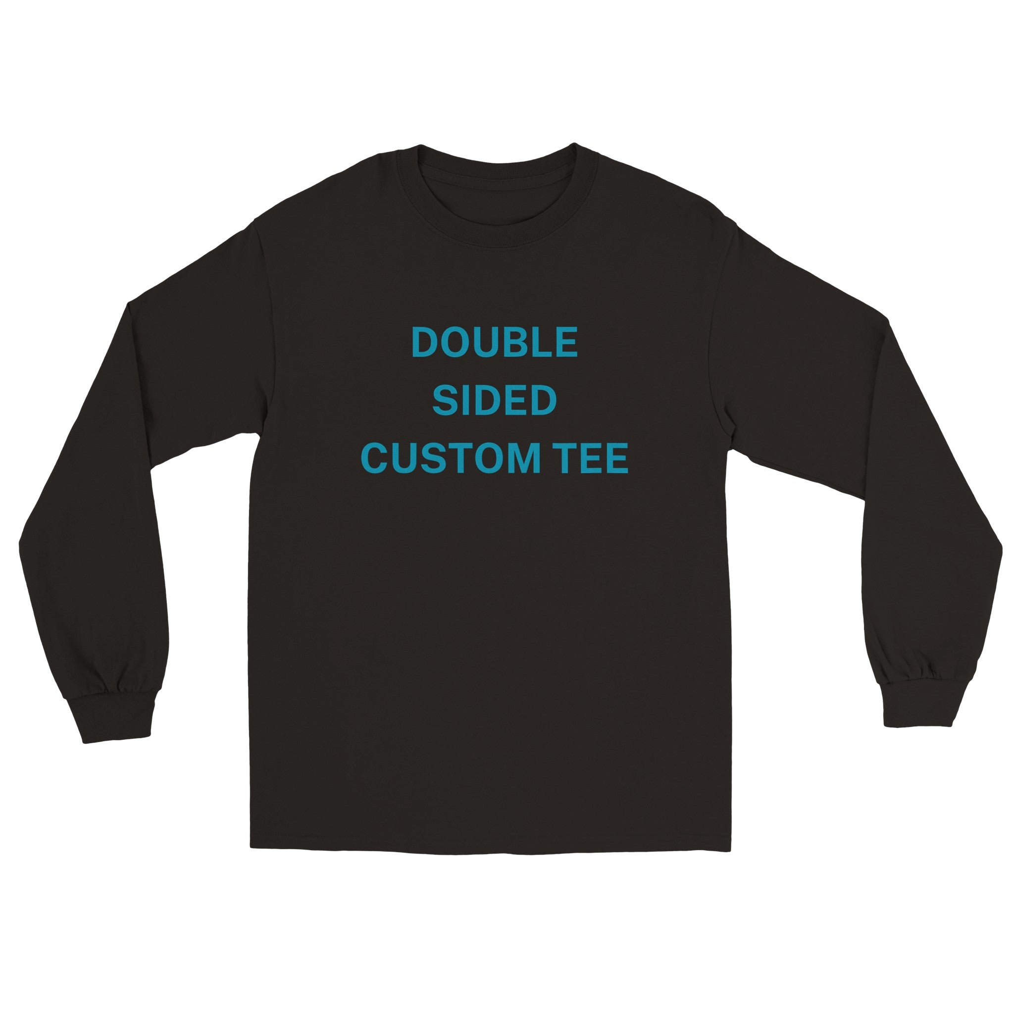 Adult Double Sided Custom Unisex Longsleeve T shirt The